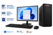 Computador Completo Intel i3 10ª Geração SSD 240GB 8GB RAM Monitor 19 Pc Pronto Para Uso Windows 11 WiFi
