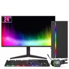 Computador Completo RGB Intel Core i7 16GB SSD 512GB Kit Gamer Monitor LED 24 Windows 10 Pro