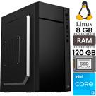 Computador Core i3-2120, Memória RAM 8GB, SSD 120GB, GT-H61 Com Slot M2, Rede Gigabit, MT-34BK, Linux e MousePad Brinde
