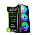 Computador Cpu Gamer Core I5 3470 + Geforce 4GB + Ssd 480gb + 16gb + 500W + gab gb1749