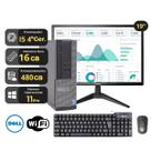Computador Desktop Dell Completo i5 16GB RAM SSD 480GB Ultra Rápido Com Monitor 19 E Teclado Mouse