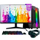 Computador Gamer Completo 2Eletro Chroma, Intel Core i5, 16GB RAM, SSD 512GB, Fonte 500W, Monitor 23" 75Hz, Kit Gamer completo - PG2E-1019CH