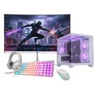 Computador Gamer Intel Core i9 11ª Geração 32gb Ram Ssd 960gb Rtx 2060 Tela 23" Curva Gabinete Aquário RGB - Branco