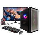 Computador Gamer Intel i9 11ª 64gb Ram, Ssd 2tb, Rtx 3060 12gb, Monitor 23" Curvo Branco, Gabinete X-frame Cinza