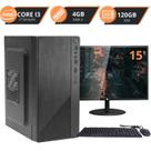 Computador Intel Completo I3, 4GB, SSD 120GB, Monitor 15 Teclado e Mouse