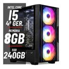 Computador Intel Core i5 SSD 240 Gb Memória 16 Gb Gabinete Gamer