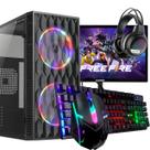 Computador PC Gamer Completo Intel Core i5 SSD 240GB 8GB Teclado Mouse Mouse Pad e Headset Gamer Monitor 19 Windows Pro