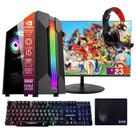 Computador PC Gamer Completo TOB Core i5 SSD 480GB 16GB VGA GT730 4GB Windows 10 Pro Trial + Teclado/Mouse + Mouse Pad + Headset + Monitor 23