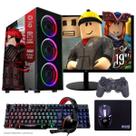 Computador PC Gamer Completo TOB Intel Core i5 SSD 240GB 8GB Teclado Mouse Mouse Pad e Headset Gamer Joystick Monitor 19 Wind 10 Pro Vitalício
