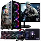 Computador PC Gamer Completo TOB Intel Core i7 SSD 240GB 8GB Teclado Mouse Mouse Pad e Headset Gamer Monitor 19 Windows 10 Pro Trial