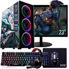 Computador PC Gamer Completo TOB Intel Core i7 SSD 240GB 8GB Teclado Mouse Mouse Pad e Headset Gamer Monitor 23" Windows 10 Pro Trial