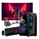 Computador Pc Gamer i9 11ª Geração 64gb Ram Nvme 2tb Rtx 3060 Monitor 24" 165Hz Curvo Com Áudio - Preto