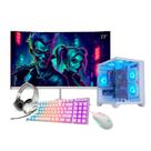 Computador Pc Gamer Intel Core i9 11ª Geração 32gb Ram Nvme 2tb Rtx 5060 8gb Monitor 23 180Hz Curvo Branco