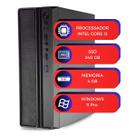 Computador PC Slim Desk MultiPC Intel Core I3 RAM 4GB SSD 240GB Windows 11 Pro Ideal para Escritórios e Home Office