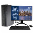 Computador Slim i3 8ª 16GB SSD 256GB Win 11 + Monitor 19"