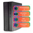 Computador SlimDesk Intel Core i5 3ª Geração Ram 16GB SSD 512GB NVMe Windows 11 Pro MultiPc