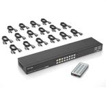 Comutador KVM MT-VIKI 1601HK-C 16 portas HDMI 4K @30Hz com 16 cabos