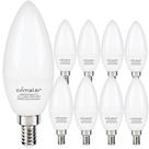 Comzler de lâmpadas LED tipo B E12 Small Base 4000 K 600 lm, pacote com 8