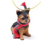 Conceitos de conversação de enfeites de Natal Yorkshire Terrier
