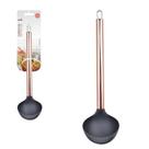 Concha Cabo Blond Rose Nylon e Inox Não Risca Panela 35 cm - Art House Concha Cabo Blond Rose Nylon e Inox Não Risca Panela 35 cm - Art House