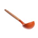 Concha Cucina Silicone Cabo em madeira de faia Terracota -Fracalanza