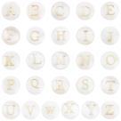 Concha de água doce Beads PH PandaHall Alphabet A-Z 8 mm 52 unidades