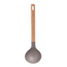Concha de Cozinha Silicone Kenya Cinza Cabo de Madeira Não Risca