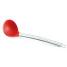 Concha de silicone 30cm com cabo em aço inox vermelho mimo