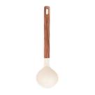 Concha De Silicone Com Cabo Em Acácia Spicy Bege