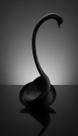 Concha Design Cisne Com Base 28cm Preto