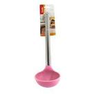 Concha em Silicone com Cabo Aço Inox Rosa