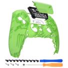 Concha frontal do controlador PS5 ExtremeRate Clear Green BDM-010-050