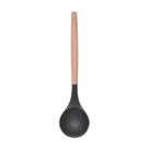 Concha P Feijão Preto Silicone Cabo Bambu Cozinha Multiuso