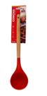Concha Silicone Vermelha Com Cabo Madeira 31 Cm Concha Feijão Utensílio Cozinha