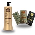 Condicionador mandioca 1l haskell plus kit força total e nutrição 10gr