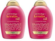 Condicionador OGX Anti-Breakage + Óleo de Queratina 385 ml (pacote com 2)