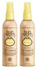 Condicionador Sun Bum Sun Bum Revitalizante 3 em 1, desembaraçador Leave In, vegano e livre de crueldade, spray para desembaraçar, condicionar e proteger o cabelo, pacote com 2 unidades