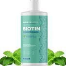 Condicionador volumizante de biotina para cabelos finos - Condicionador volumizador para cabelos finos e fracos - Condicionador de cabelo sem sulfato, parabenos e silicone, proteínas vegetais nutritivas e vitaminas B (hortelã)