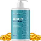 Condicionador volumizante de biotina para cabelos finos Condicionador volumizante para cabelos finos e fracos Sem sulfato, parabenos e silicone com proteínas vegetais nutritivas e vitaminas B Seguro para cores (25 fl oz)