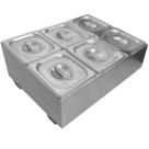 Condimentadora Central Refrigerada 6 cubas ZPCNR06 Inox Condimentadora Central Refrigerada 6 cubas ZPCNR06 Inox