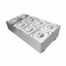 Condimentadora Central Refrigerada 8 cubas ZPCNR08 Inox