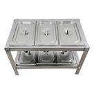 Condimentadora Com Tampa 6 Cubas Inox 1/4 X 100mm Mesa