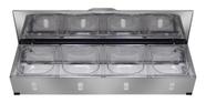 Condimentadora Pizzarola Profissional Inox Bancada 4 Cubas