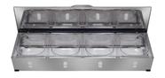 Condimentadora Pizzarola Profissional Inox Bancada 4 Cubas
