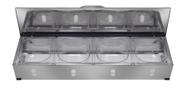 Condimentadora Pizzarola Profissional Inox Bancada 4 Cubas G37 Condimentadora Pizzarola Profissional Inox Bancada 4 Cubas G37