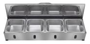 Condimentadora Pizzarola Profissional Inox Bancada 4 Cubas G41