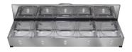 Condimentadora Pizzarola Profissional Inox Bancada 5 Cubas G38