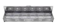Condimentadora Pizzarola Profissional Inox Bancada 6 Cubas