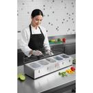 Condimentadora Profissional 6 Cubas Inox Refrigerada Condimentadora Profissional 6 Cubas Inox Refrigerada