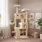Condomínio Cat Tree Tower SHA CERLIN de 165 cm para gatos de interior bege
